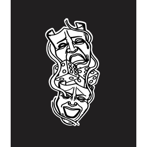 máscaras de teatro para colorir