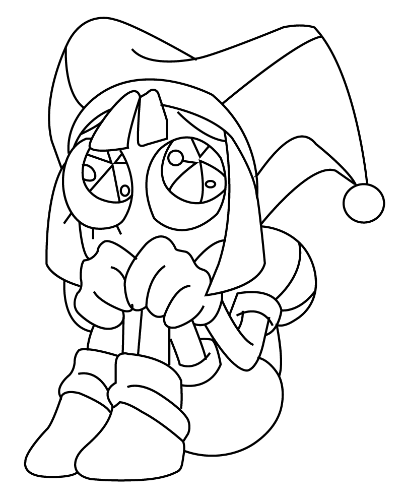 pomni para colorir