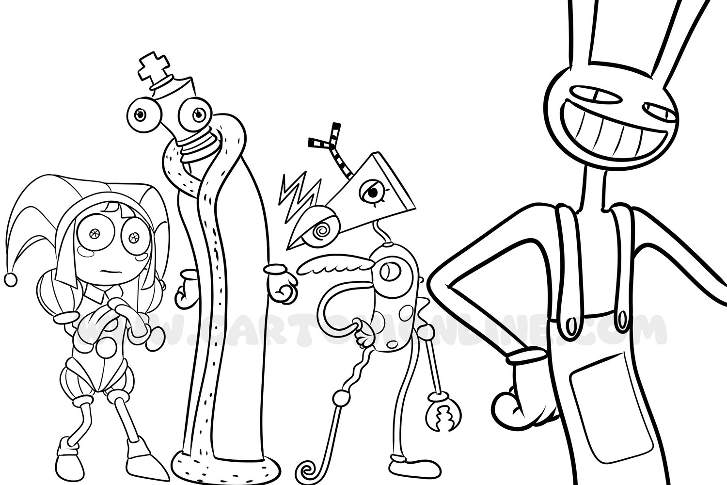 colorir personagens digital circus