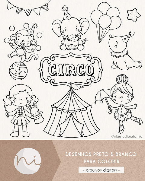 desenho digital circus para pintar