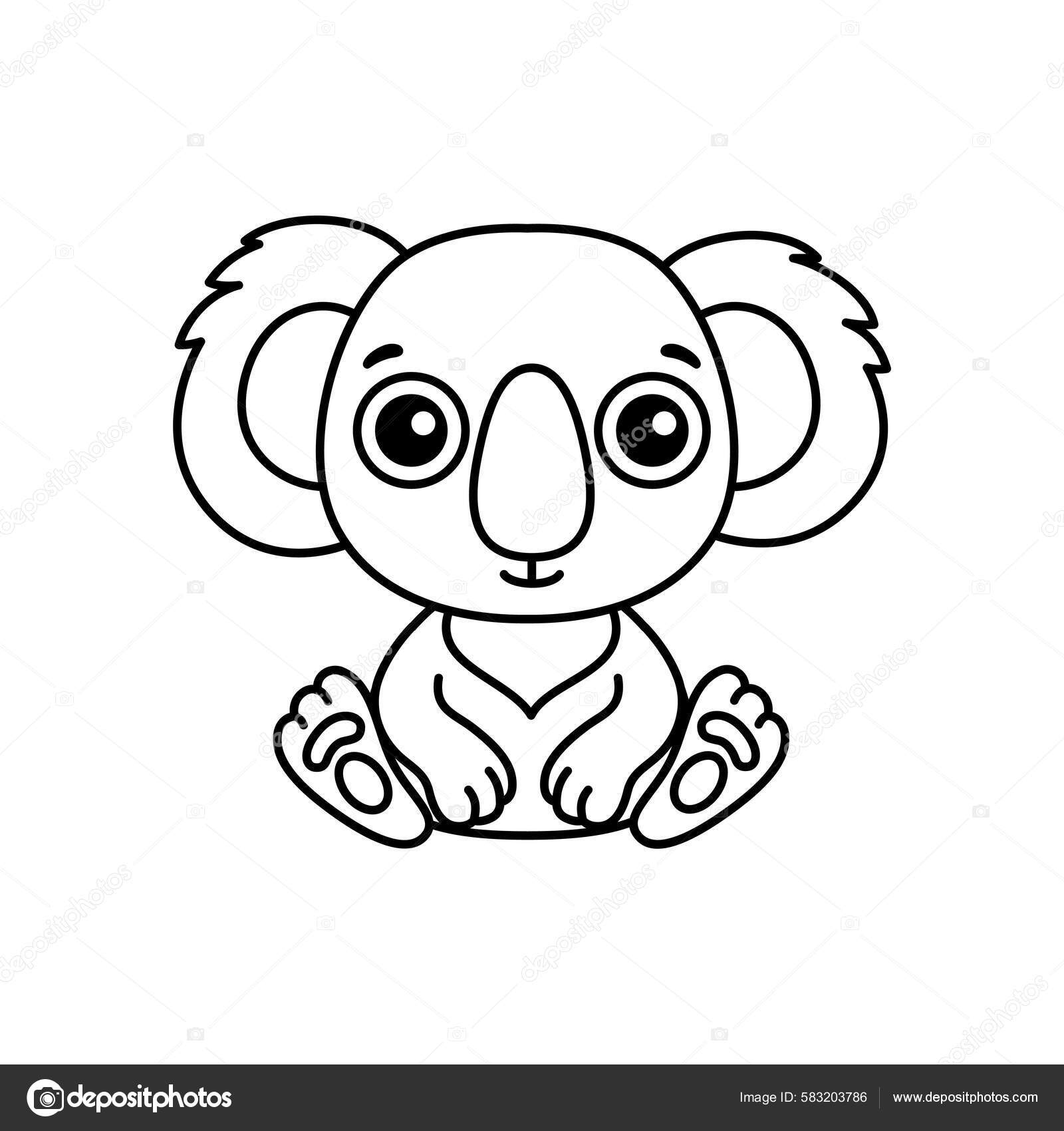 coala para colorir infantil