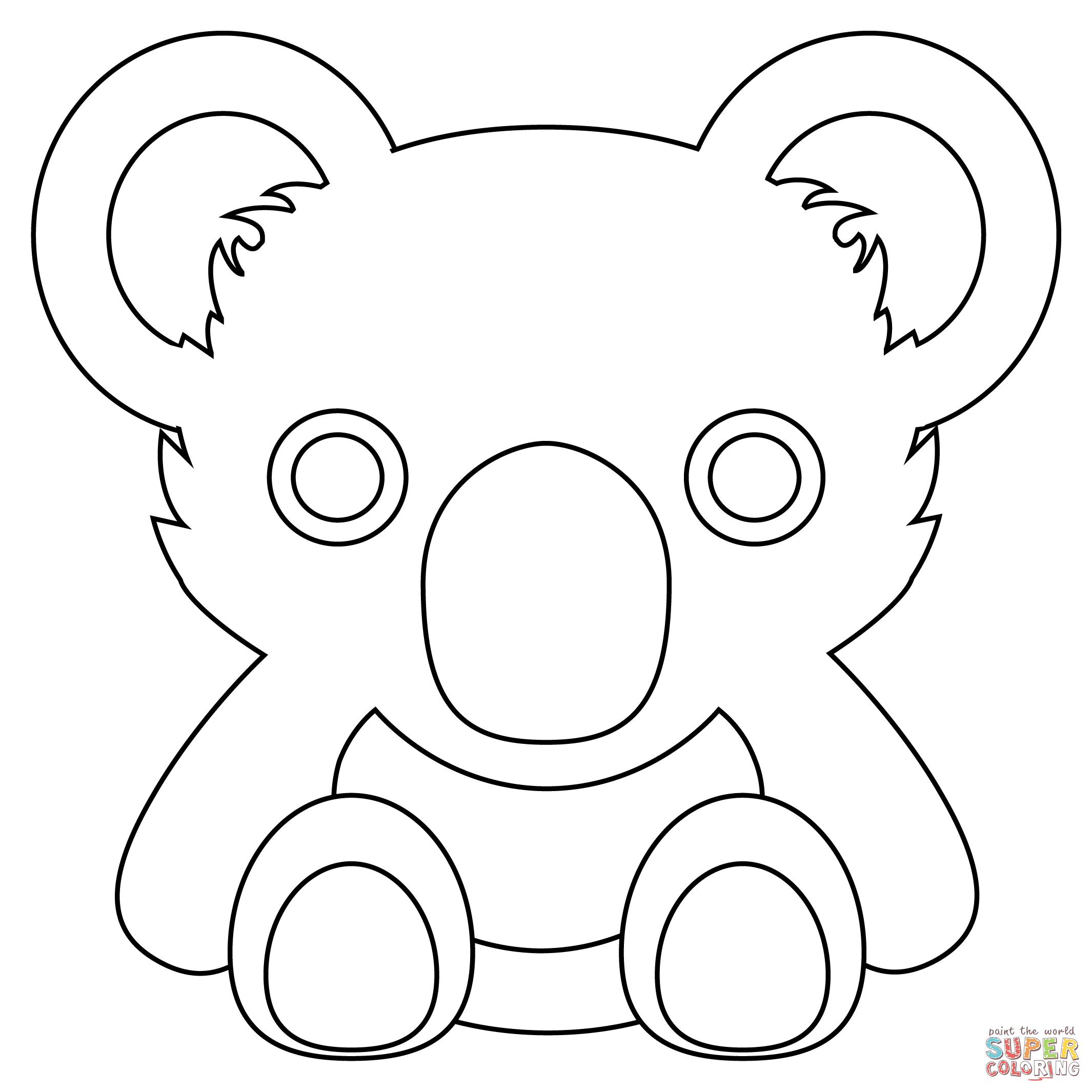 coala desenho para atividade escolar