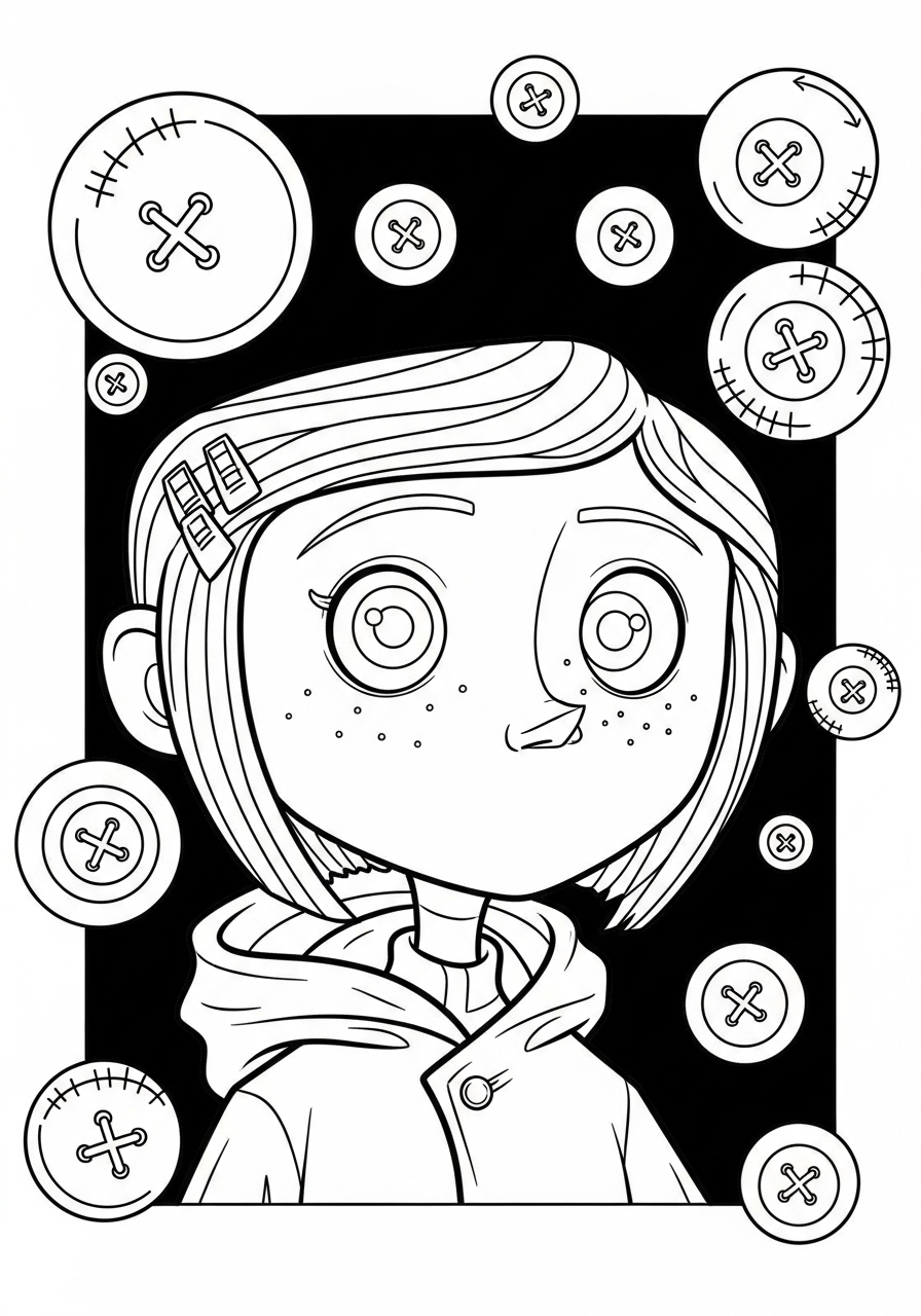 livro de colorir Coraline PDF