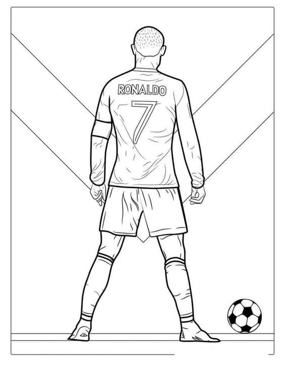 cristiano ronaldo portugal para colorir