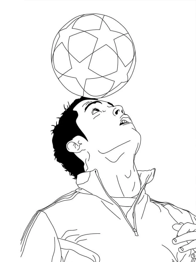 desenhos de cr7 para crianças