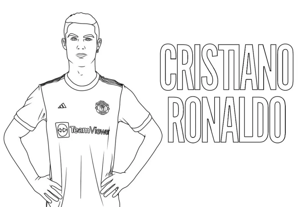 cristiano ronaldo para colorir pdf