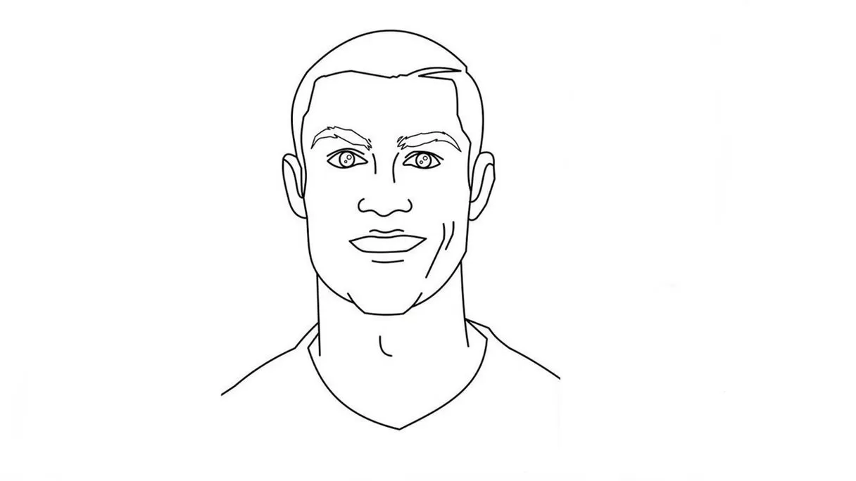 cristiano ronaldo com bola para colorir