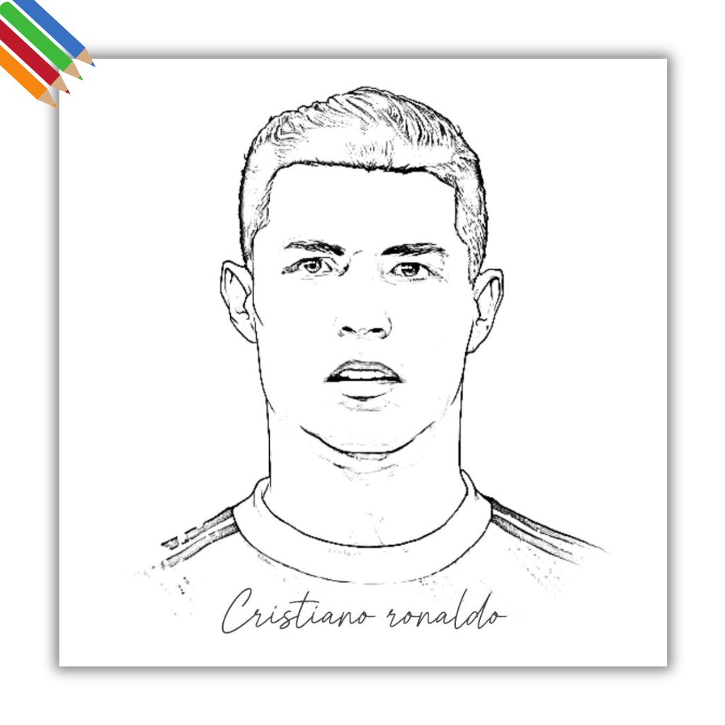 cristiano ronaldo comemorando gol para colorir