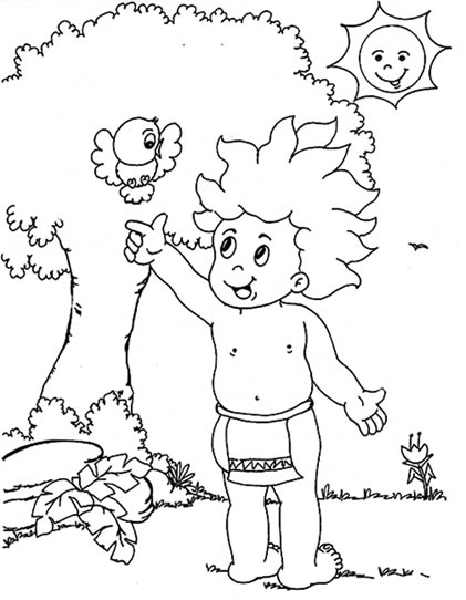 desenho do curupira para pintar