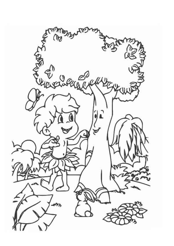 desenho curupira fácil