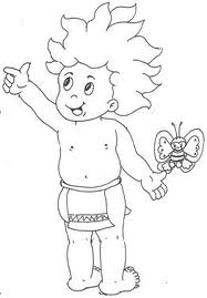 desenho curupira fácil