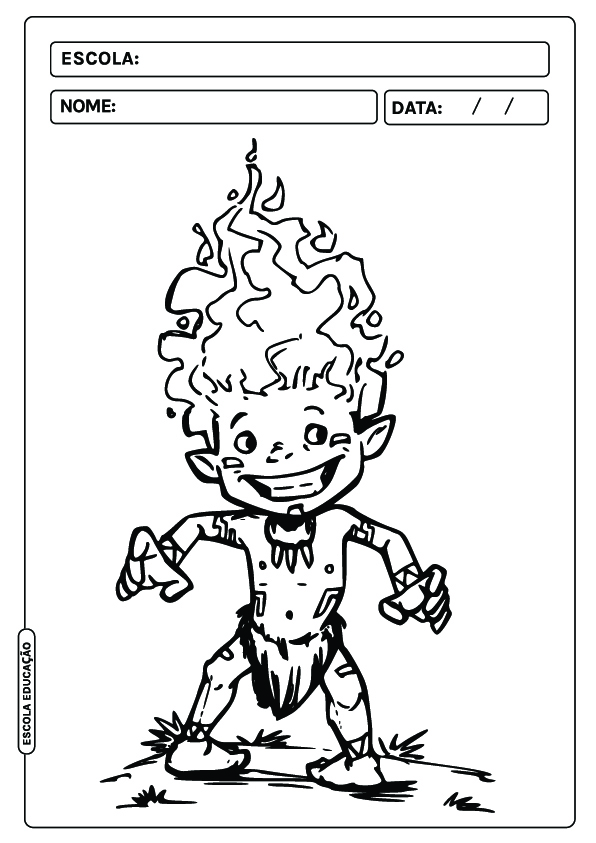 personagens folclore para colorir