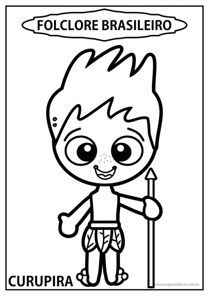 desenho curupira fácil