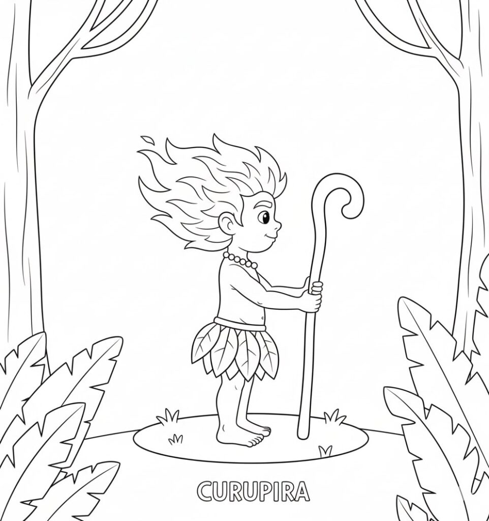 curupira características para desenhar