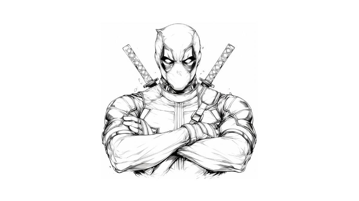 imagens Deadpool para colorir