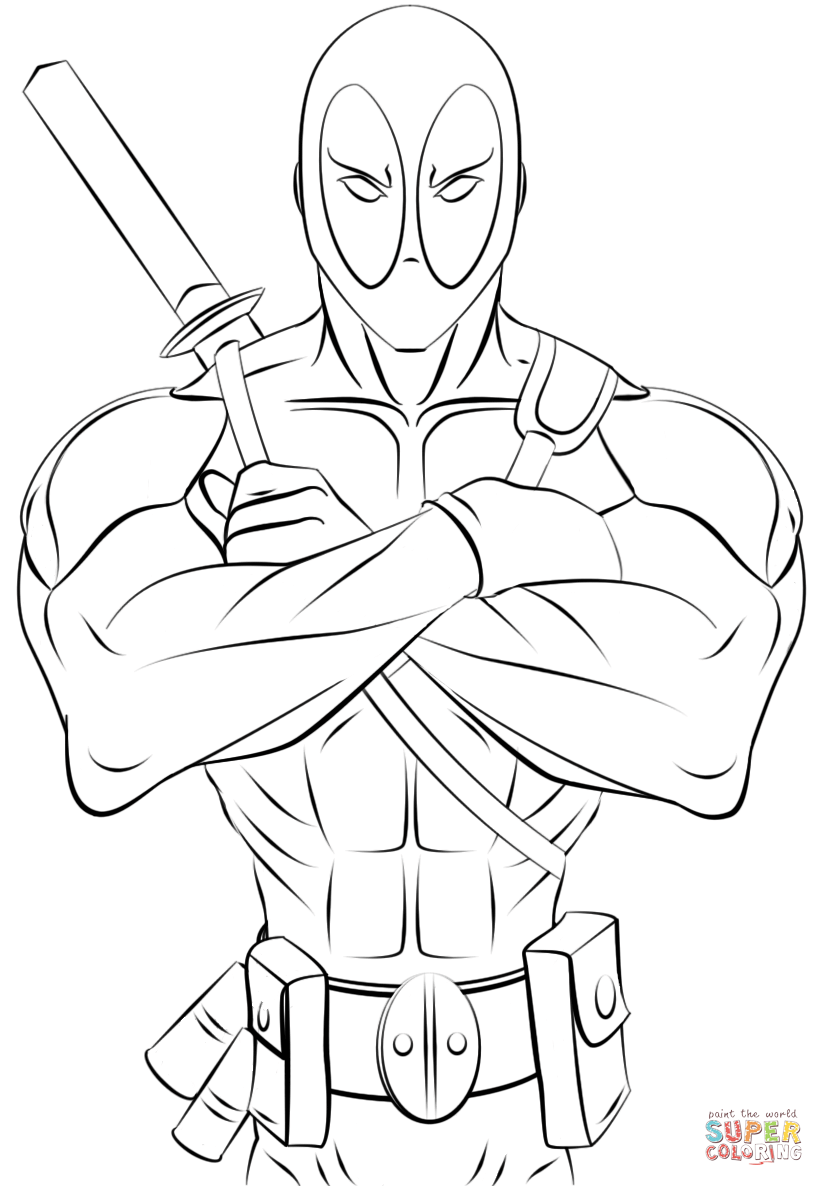 Deadpool 3 páginas para colorir