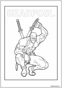desenho Deadpool para pintar