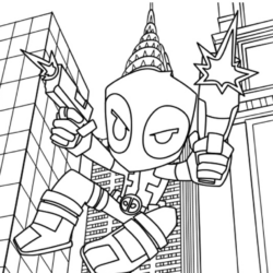 imagens Deadpool para colorir