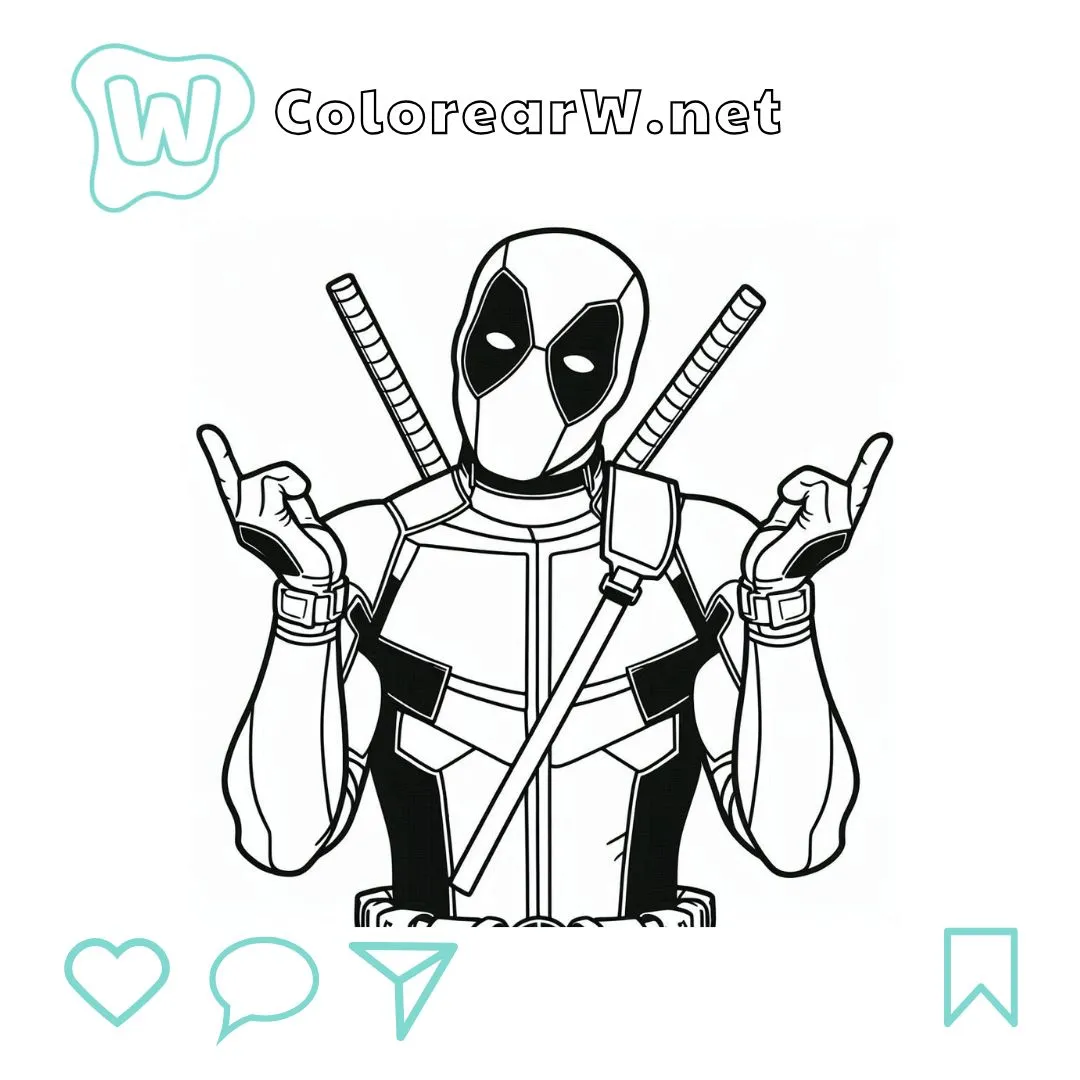 atividade infantil Deadpool