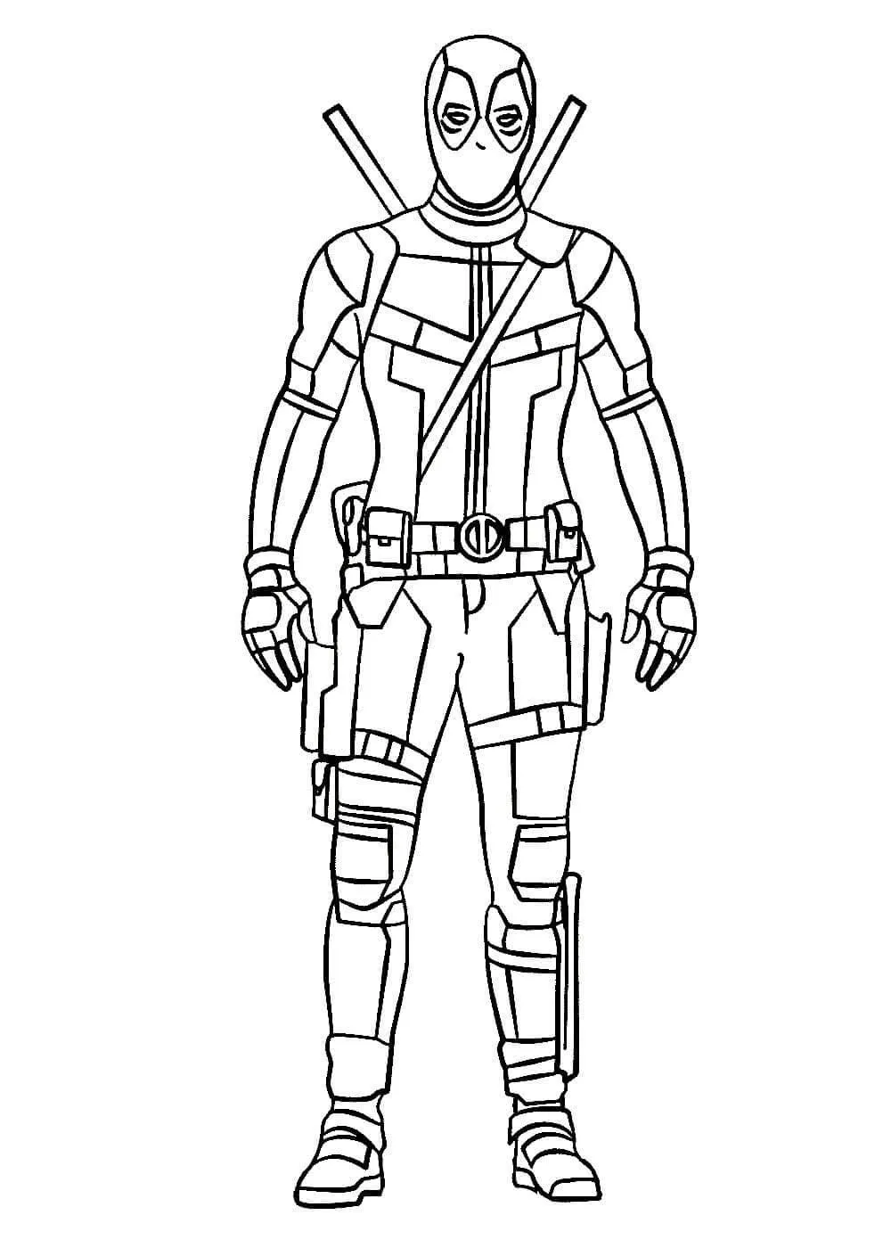 desenho Deadpool para pintar