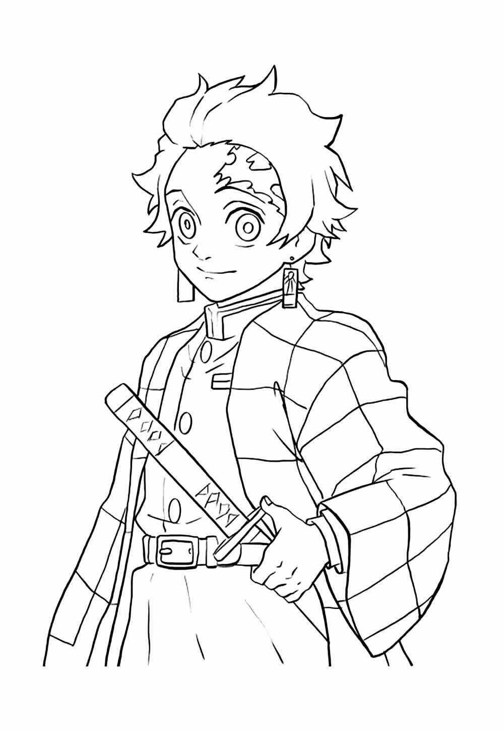 Desenhos Tanjiro para pintar