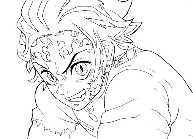 Zenitsu para colorir