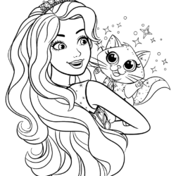 desenho barbie para colorir