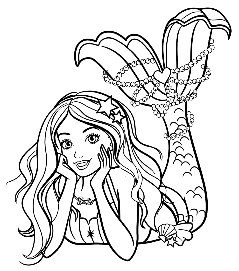 desenho barbie para colorir