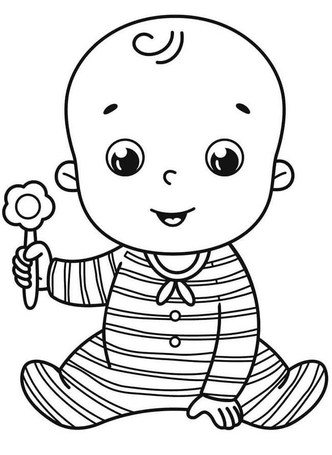 desenho bebe para colorir