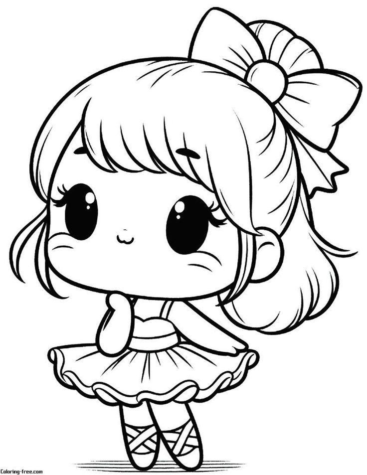 desenho boneca para colorir