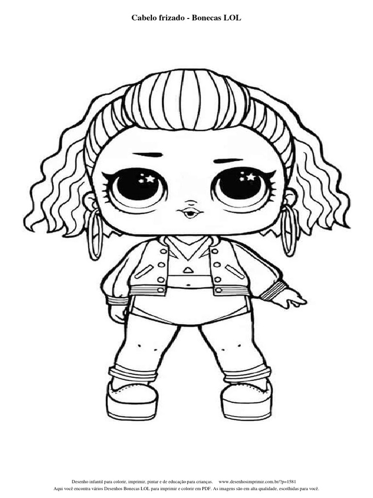 desenho boneca para colorir