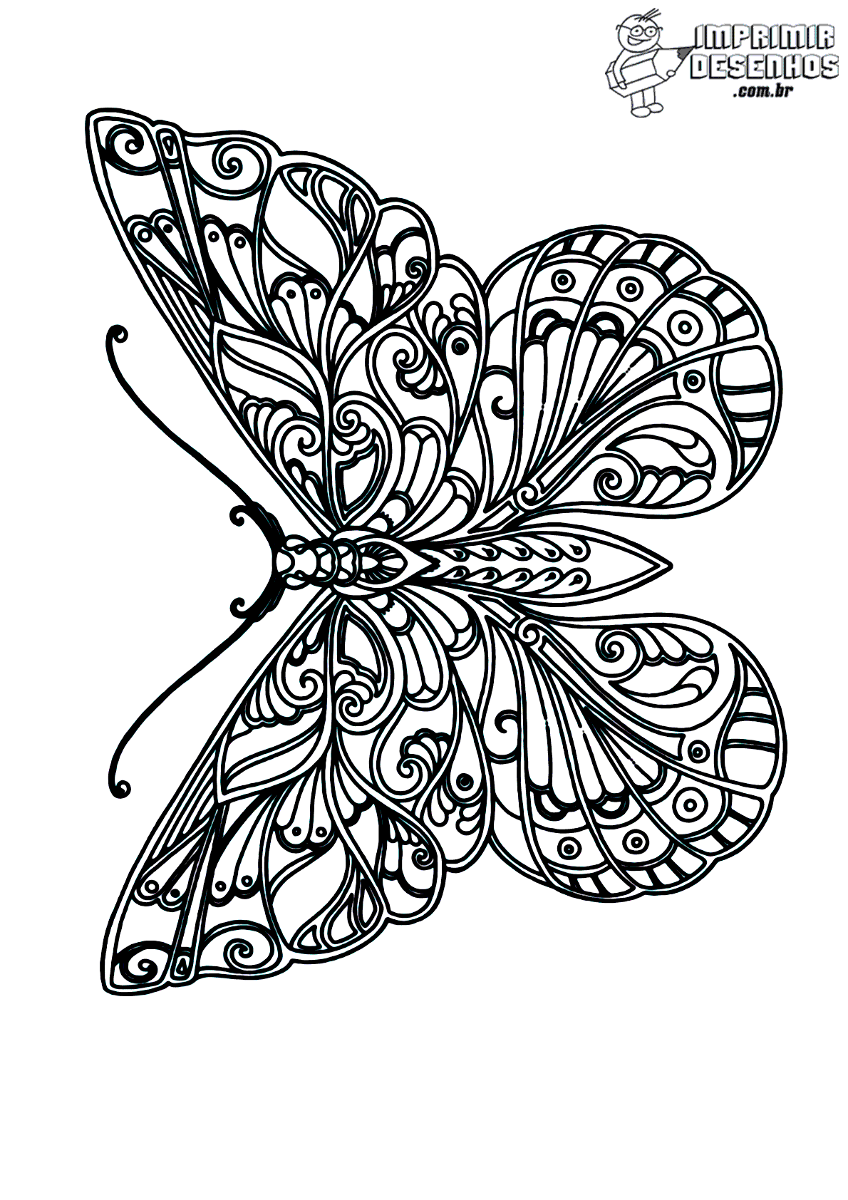 desenho borboleta para colorir