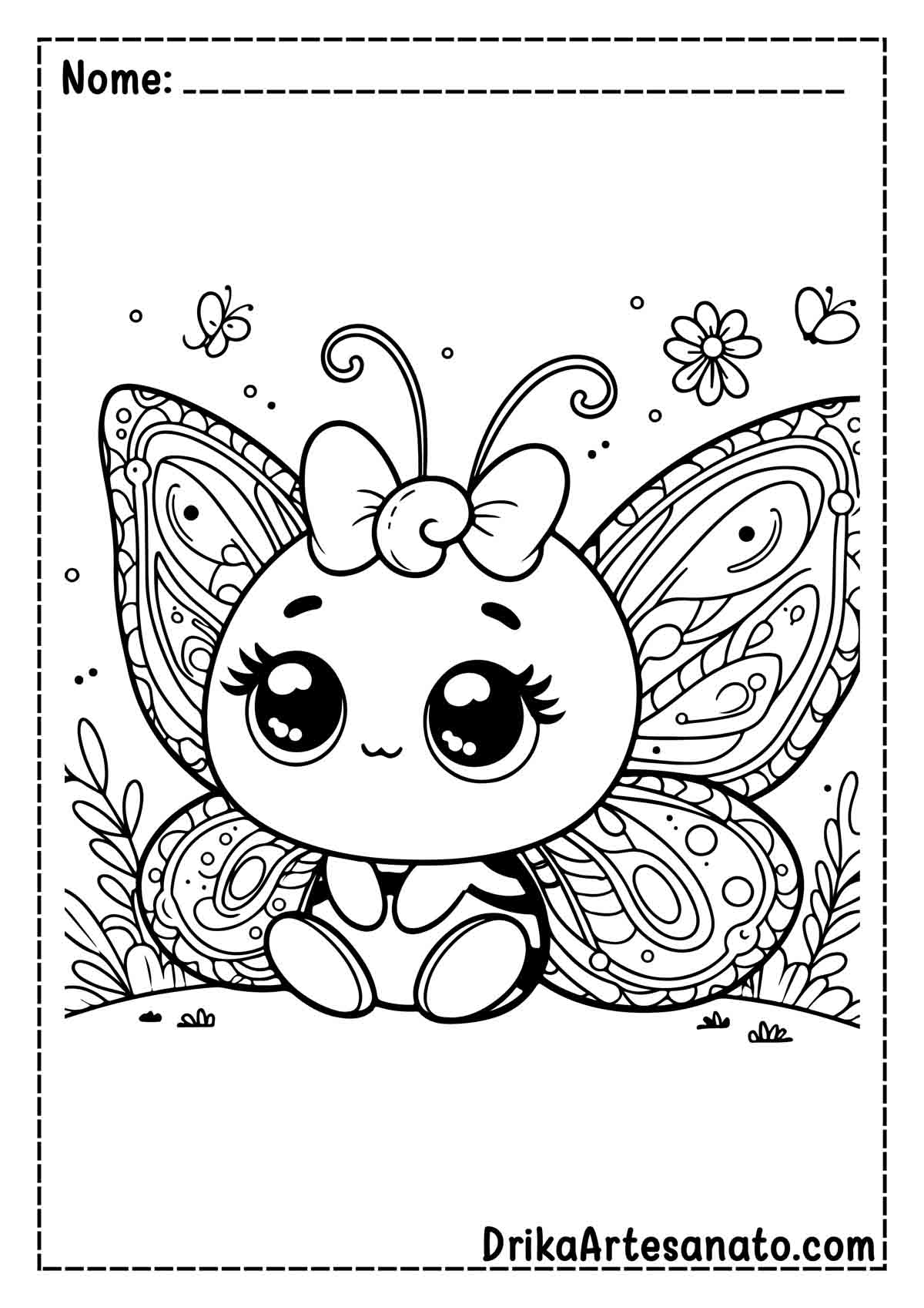 desenho borboleta para colorir