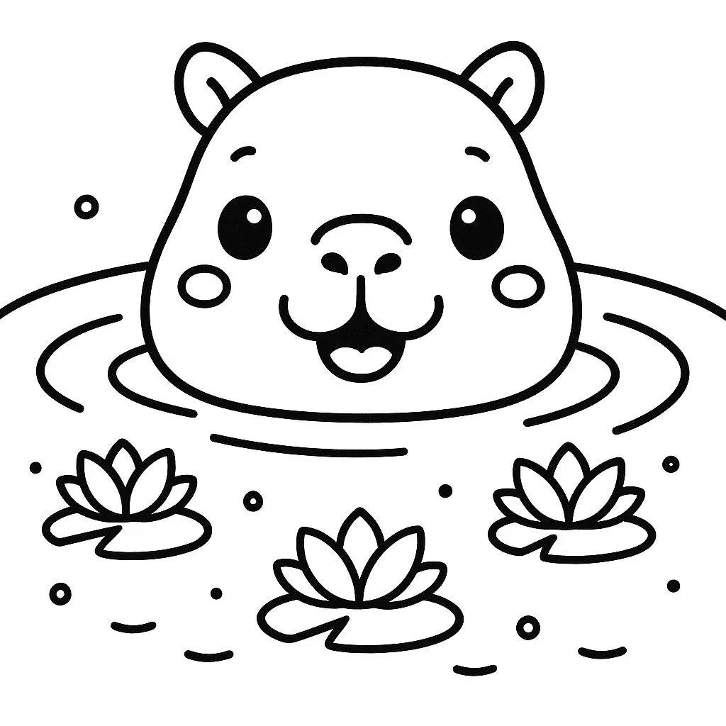 Desenhos de Capivara Realistas: Imprima e Pinte a Natureza em Detalhes