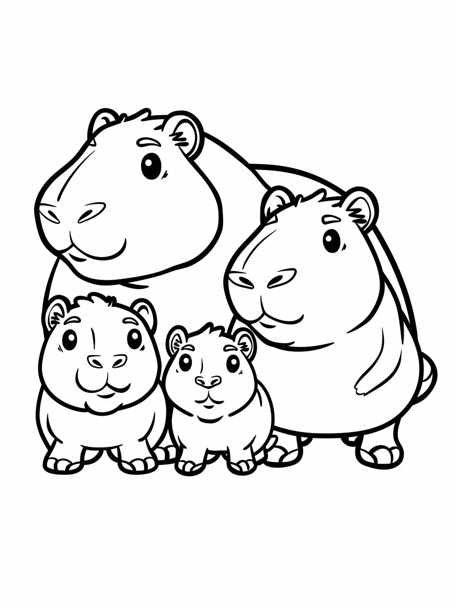 desenho capivara para colorir