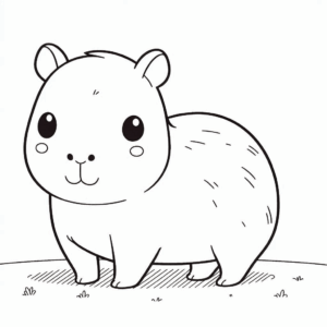 desenho capivara para colorir