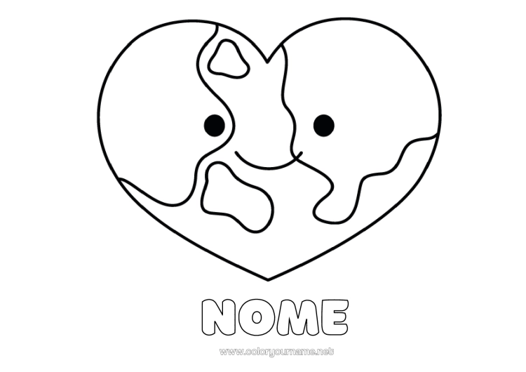 desenho com coracao para colorir