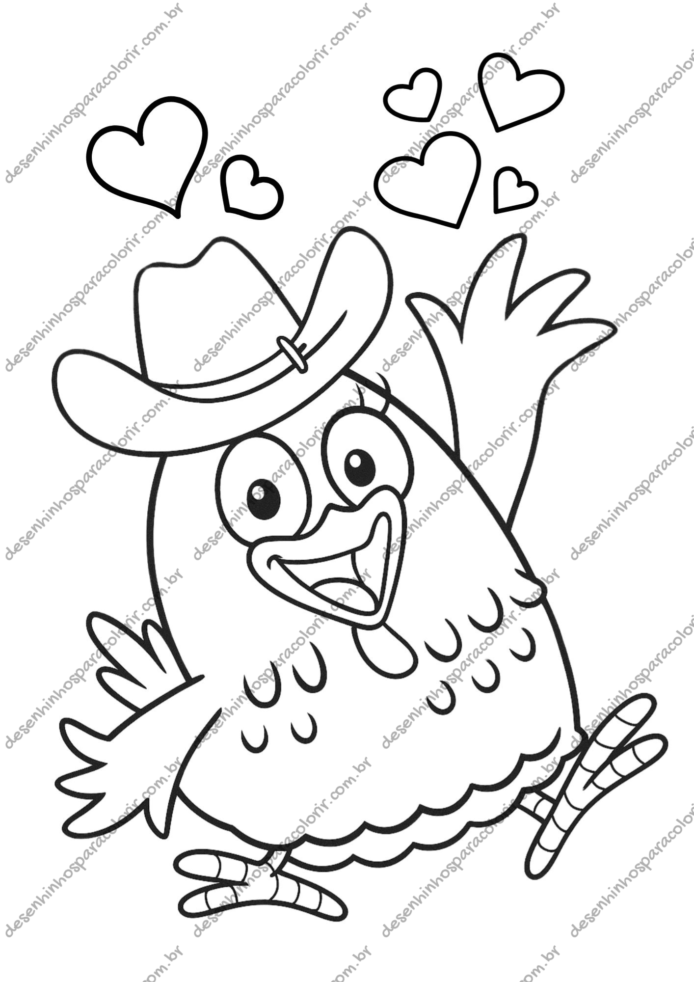 desenho da galinha pintadinha para colorir