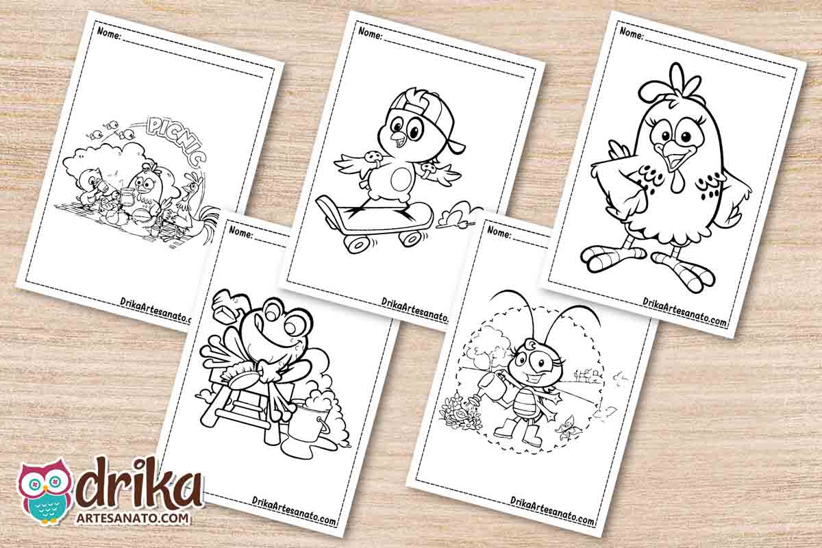 Guia Completo dos Personagens da Galinha Pintadinha para Colorir