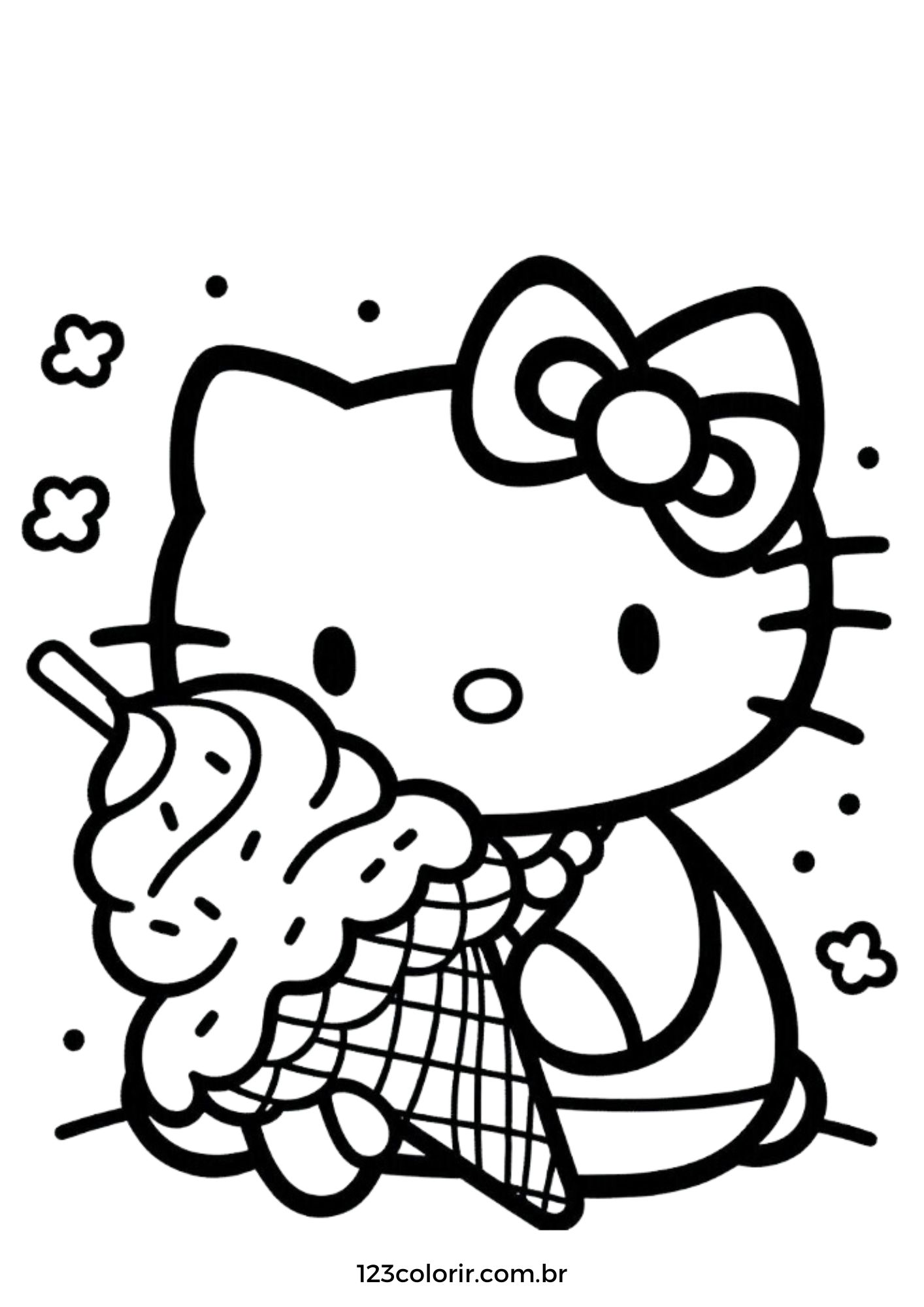 desenho da hello kitty para colorir