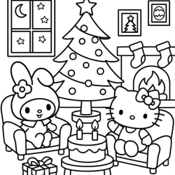 desenho da hello kitty para colorir