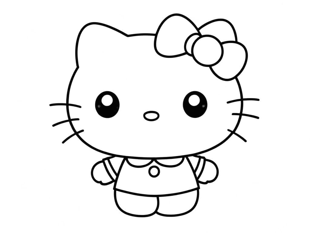 desenho da hello kitty para colorir