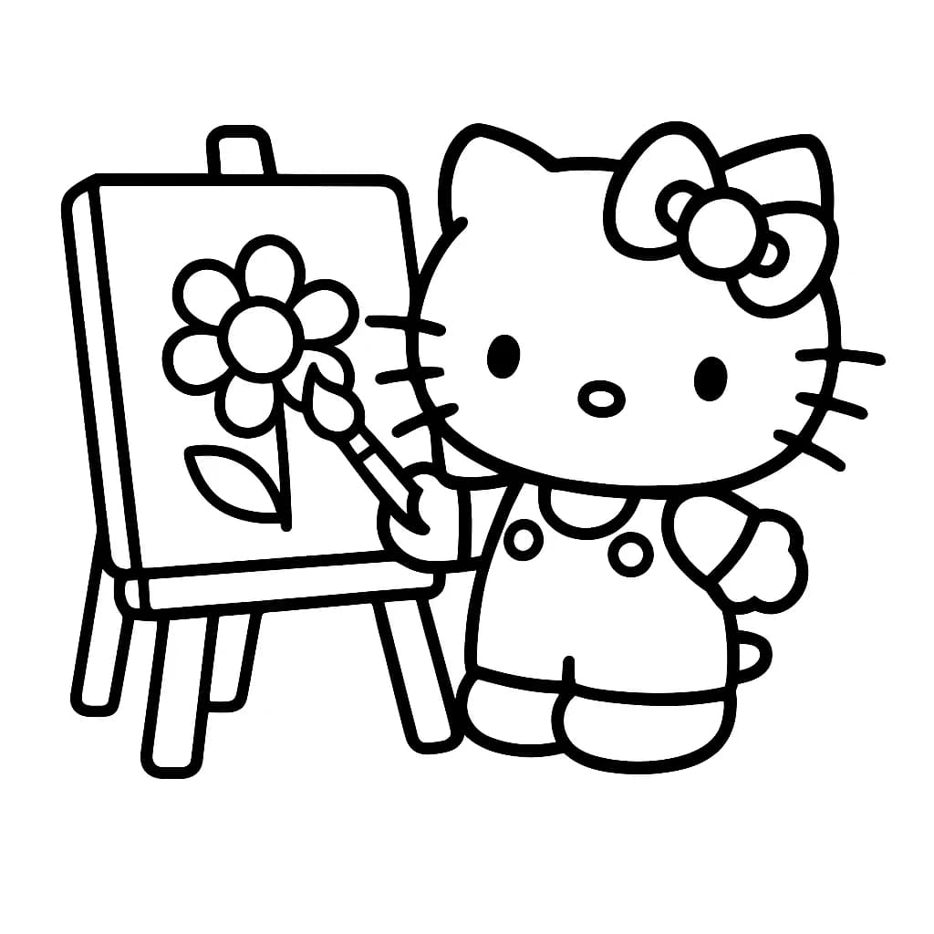 desenho da hello kitty para colorir