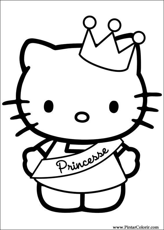 desenho da hello kitty para colorir