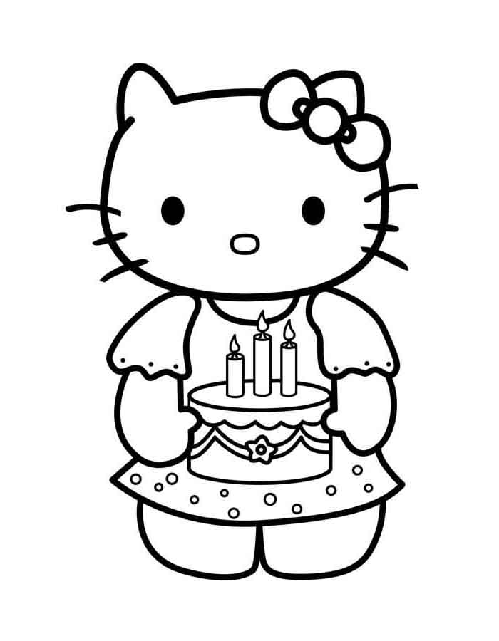 desenho da hello kitty para colorir