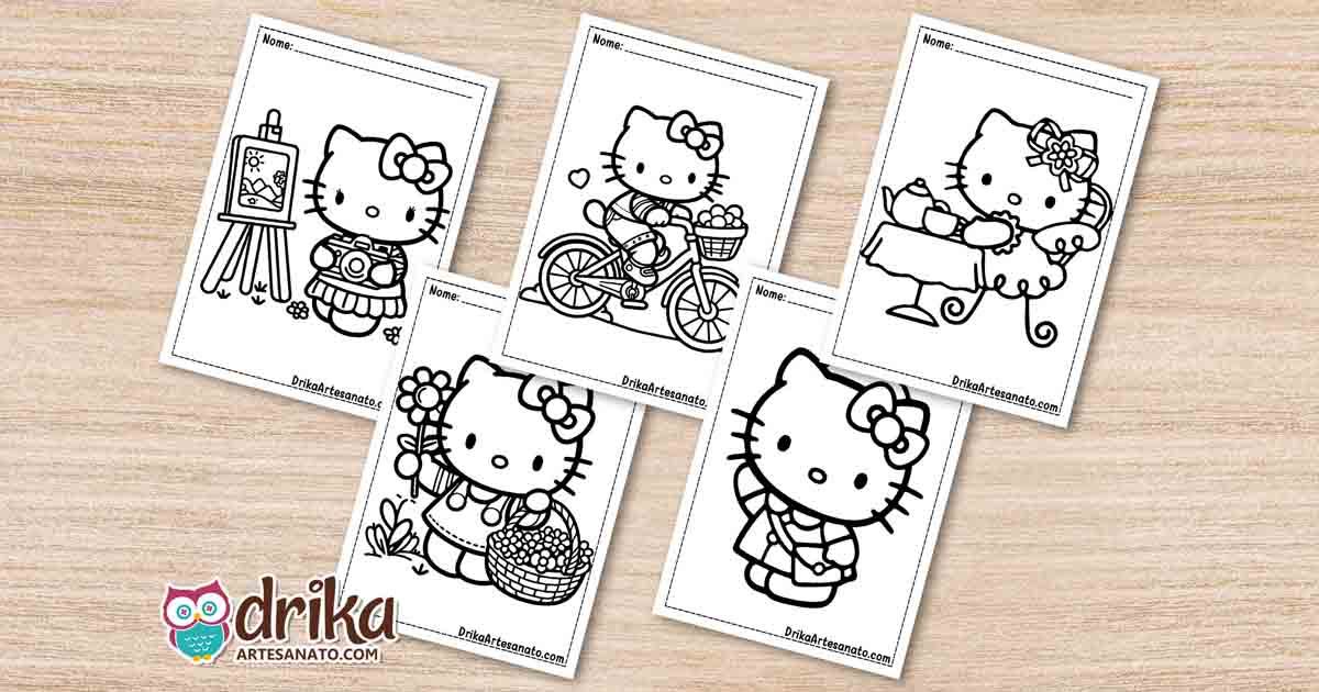 desenho da hello kitty para colorir