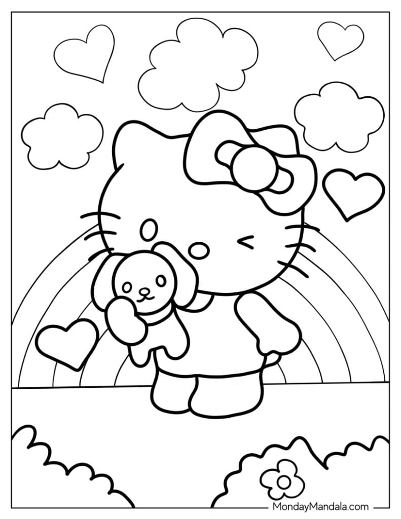 desenho da hello kitty para colorir