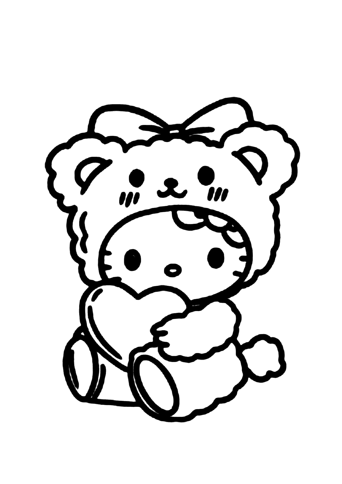 desenho da hello kitty para colorir