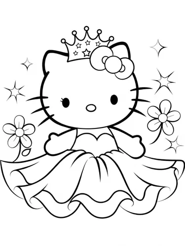 desenho da hello kitty para colorir