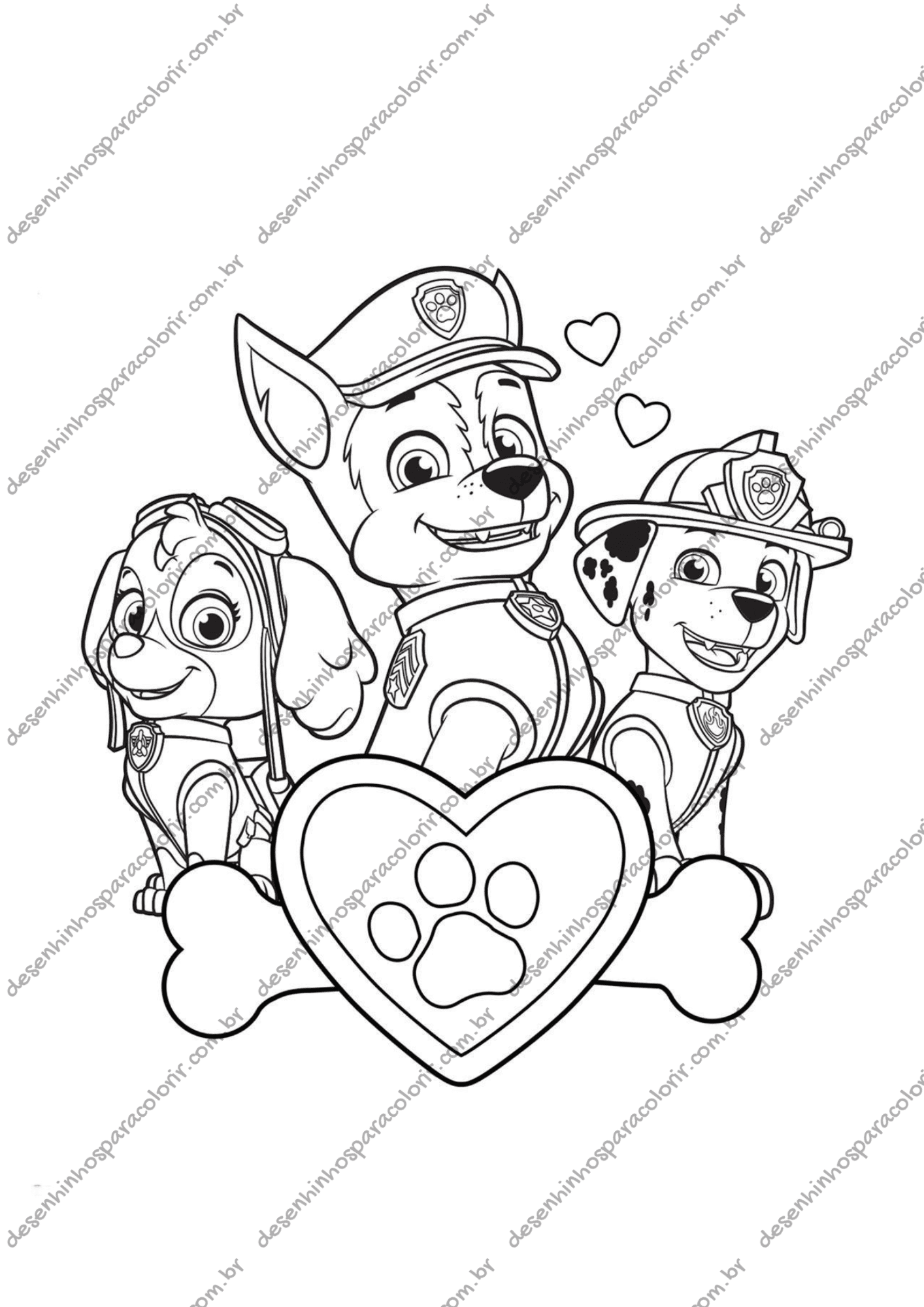 desenho da patrulha canina para colorir